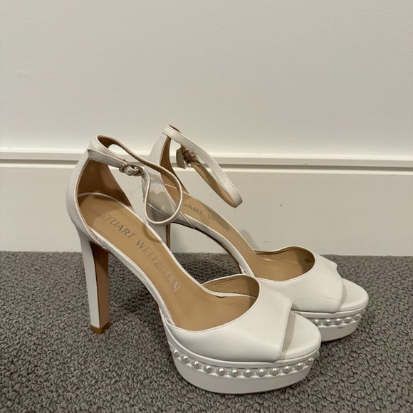 Stuart Weitzman White Platform Heels - Picture 2 of 10